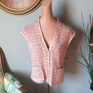 St John Evening Muti Peach Jacket Vest. Size 6